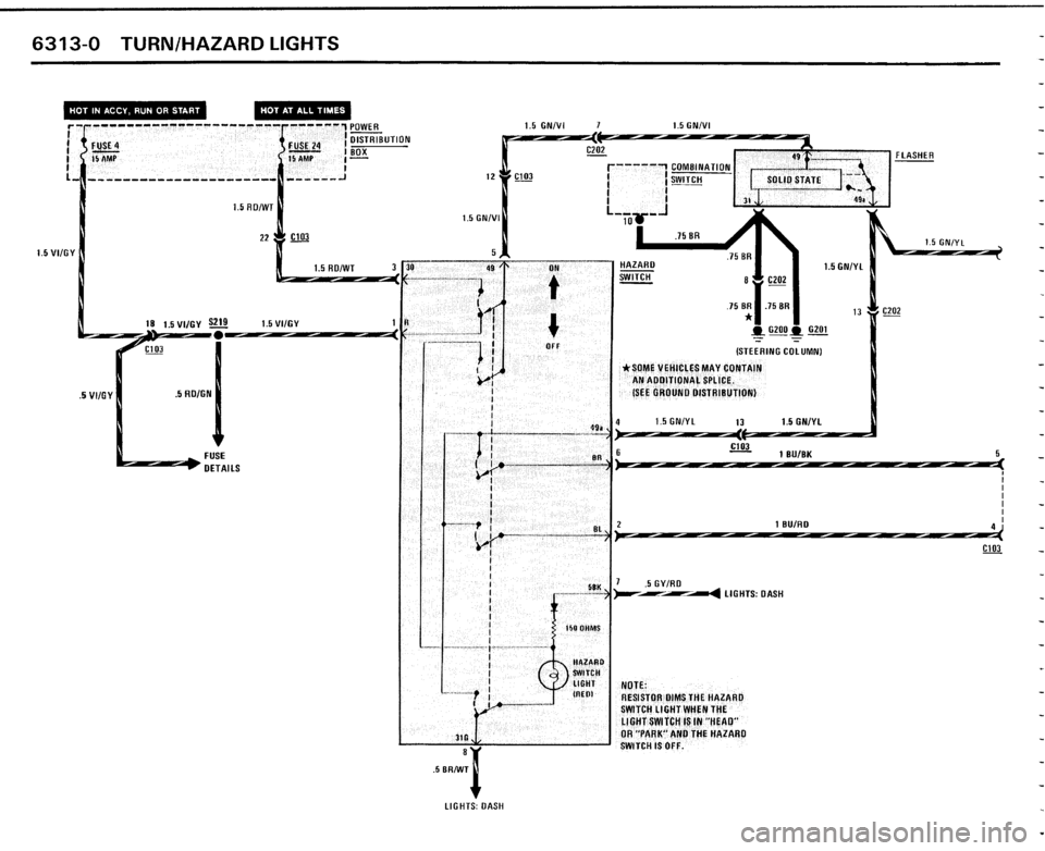 BMW 325i CONVERTIBLE 1989 E30 Electrical Troubleshooting Manual 