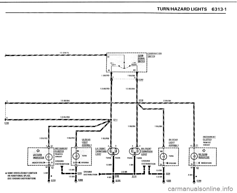 BMW 325i CONVERTIBLE 1989 E30 Electrical Troubleshooting Manual 