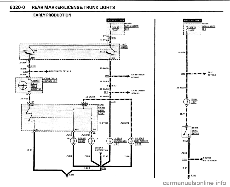 BMW 325i CONVERTIBLE 1989 E30 Electrical Troubleshooting Manual 