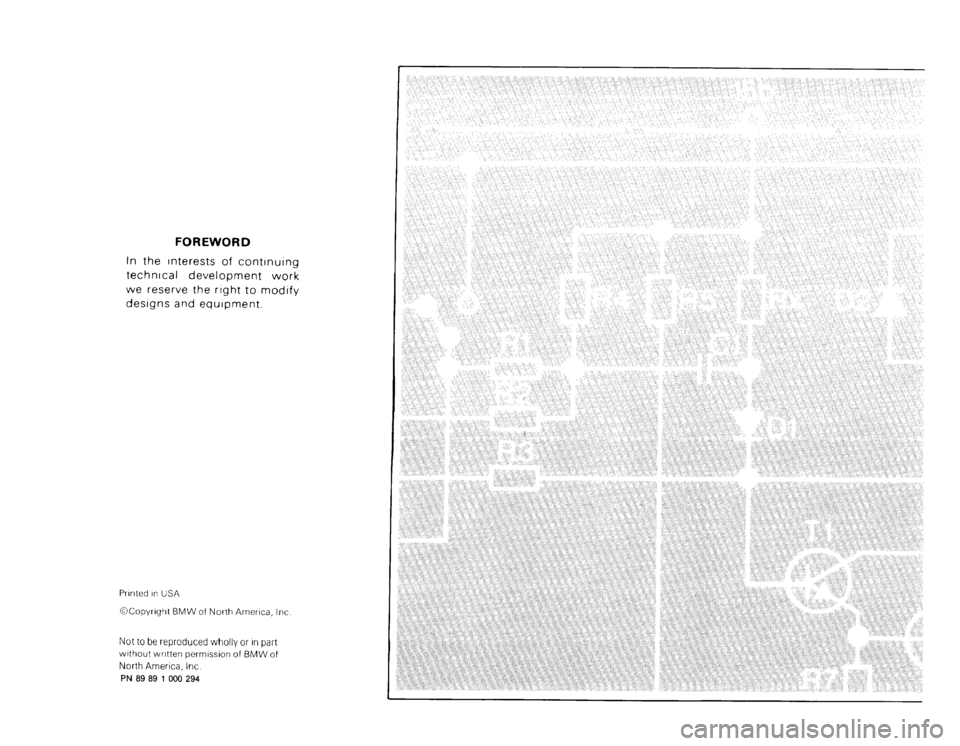 BMW 325ix 1989 E30 Electrical Troubleshooting Manual 