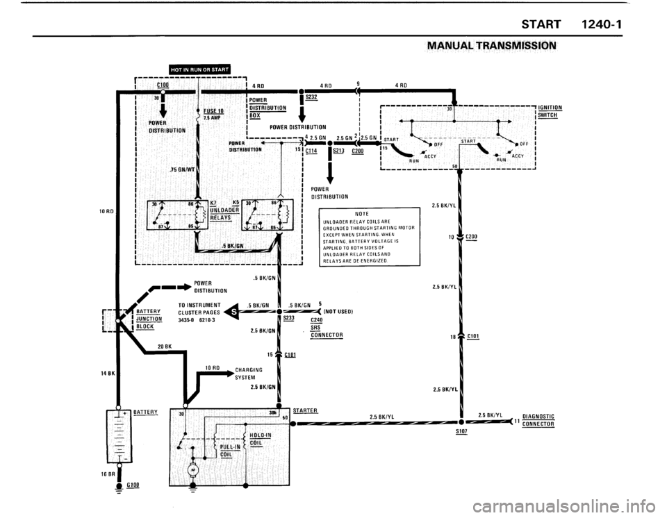 BMW 325ix 1989 E30 Electrical Troubleshooting Manual 