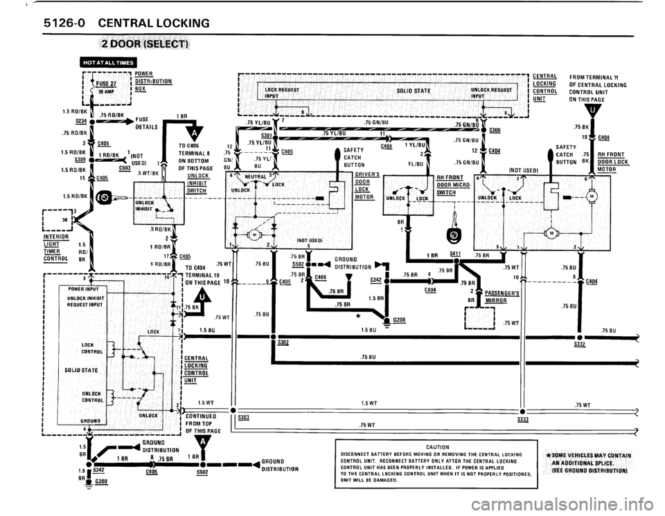 BMW 325ix 1989 E30 Electrical Troubleshooting Manual 