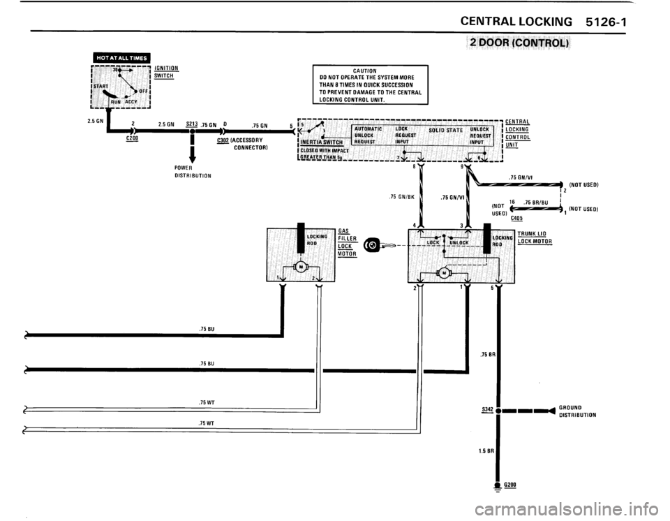 BMW 325ix 1989 E30 Electrical Troubleshooting Manual 