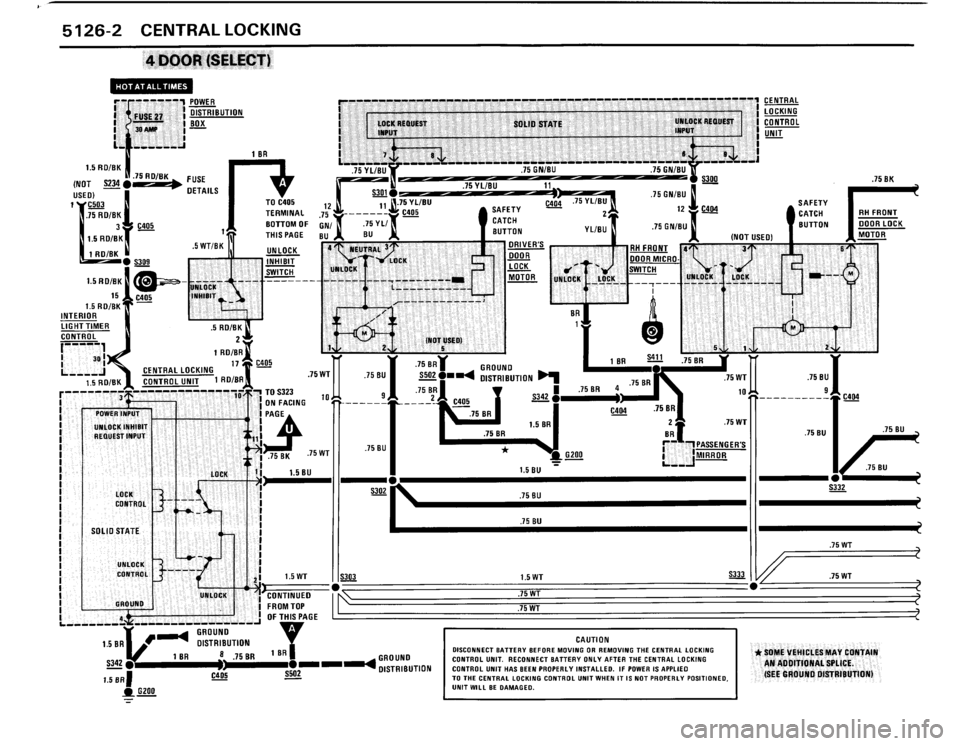 BMW 325ix 1989 E30 Electrical Troubleshooting Manual 