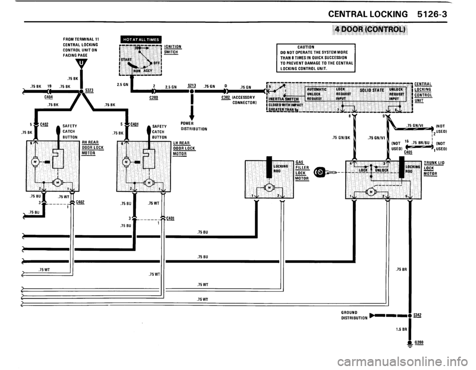 BMW 325ix 1989 E30 Electrical Troubleshooting Manual 