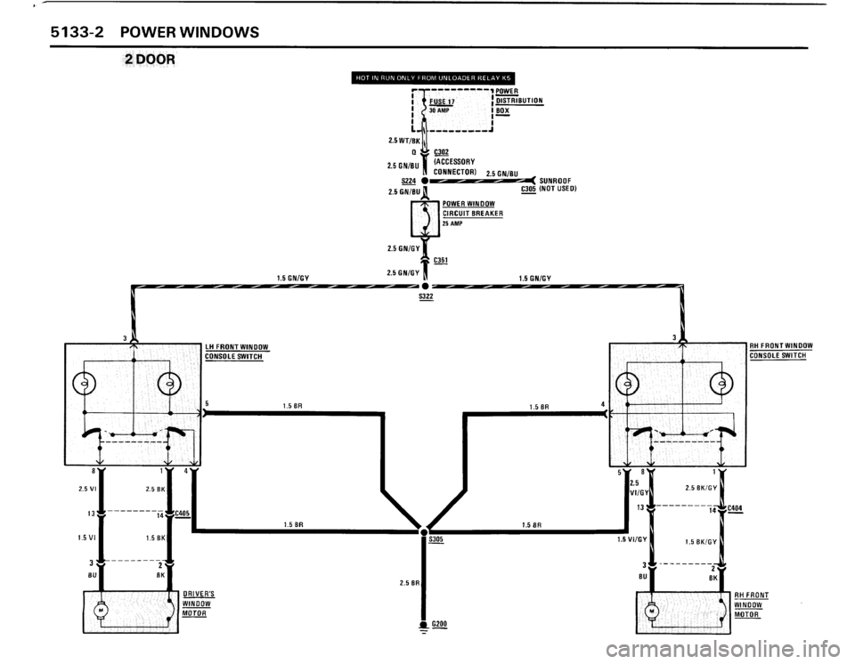 BMW 325ix 1989 E30 Electrical Troubleshooting Manual 