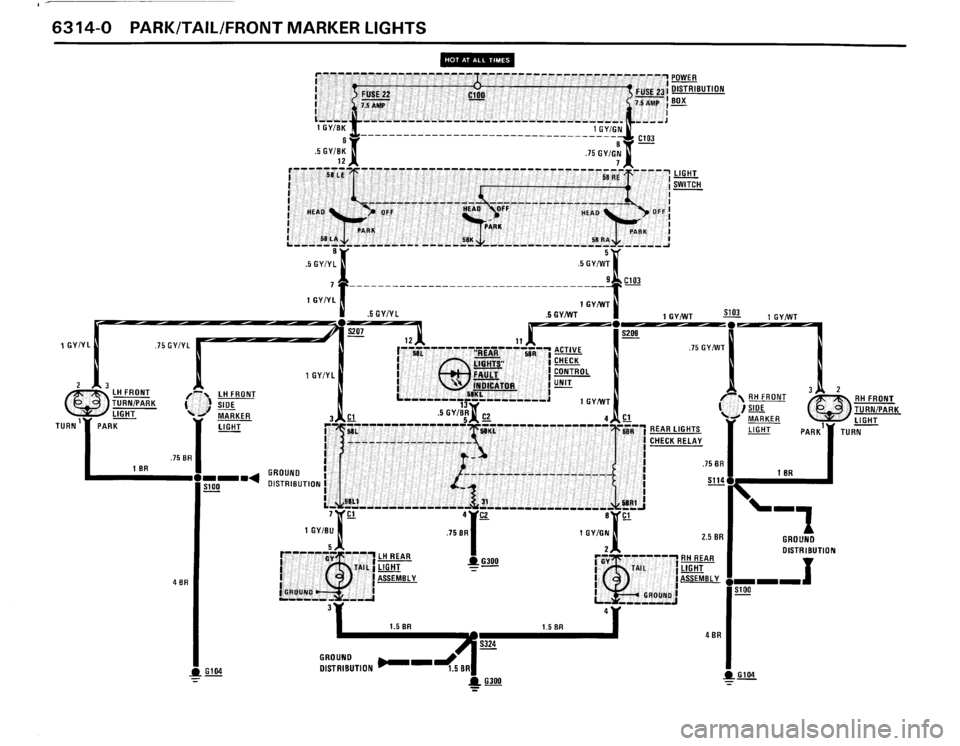 BMW 325ix 1989 E30 Electrical Troubleshooting Manual 