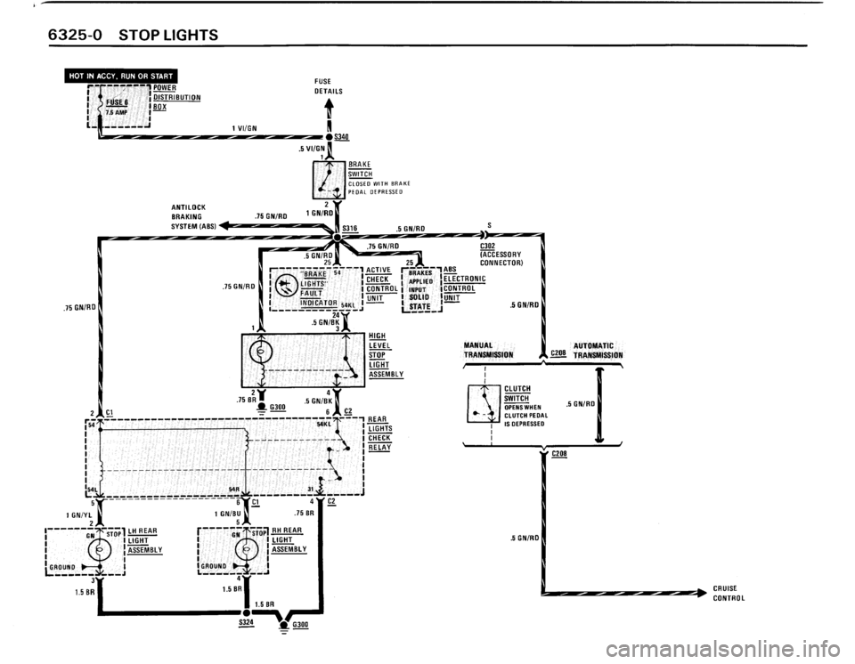 BMW 325ix 1989 E30 Electrical Troubleshooting Manual 