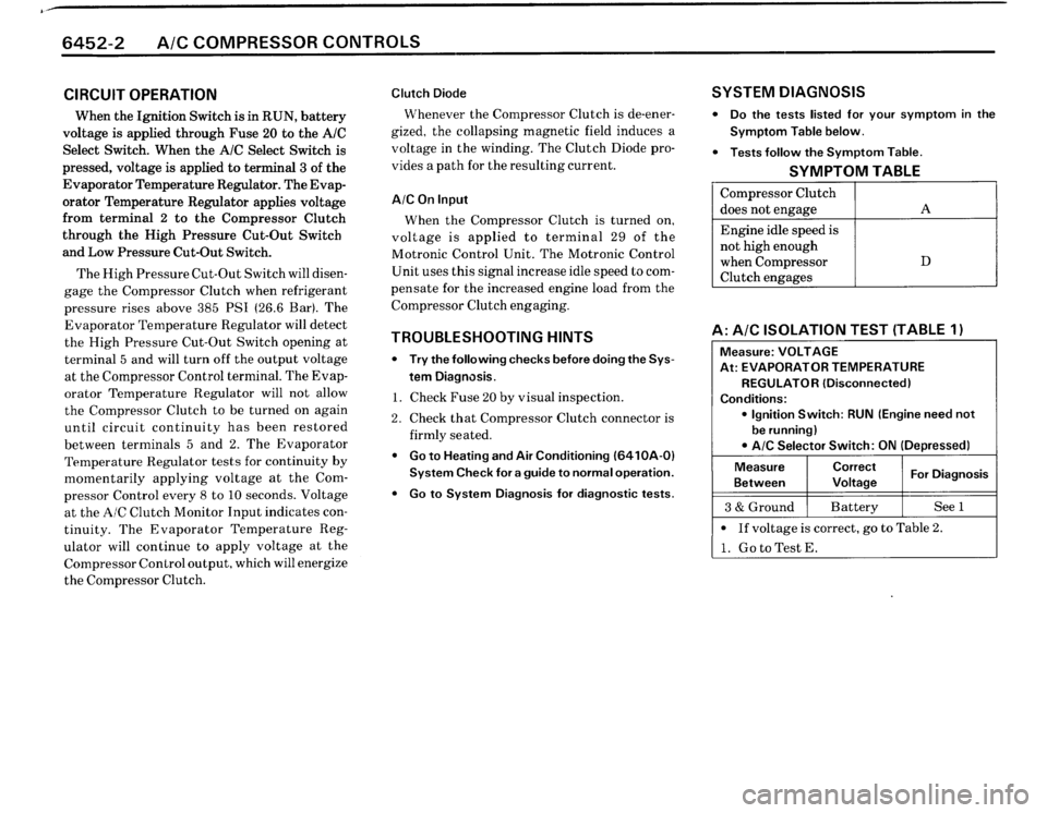 BMW 325ix 1989 E30 Electrical Troubleshooting Manual 