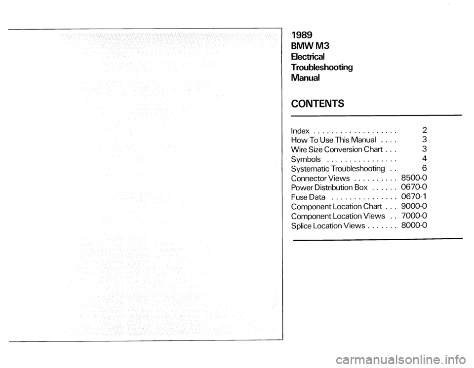 BMW M3 1989 E30 Electrical Troubleshooting Manual 