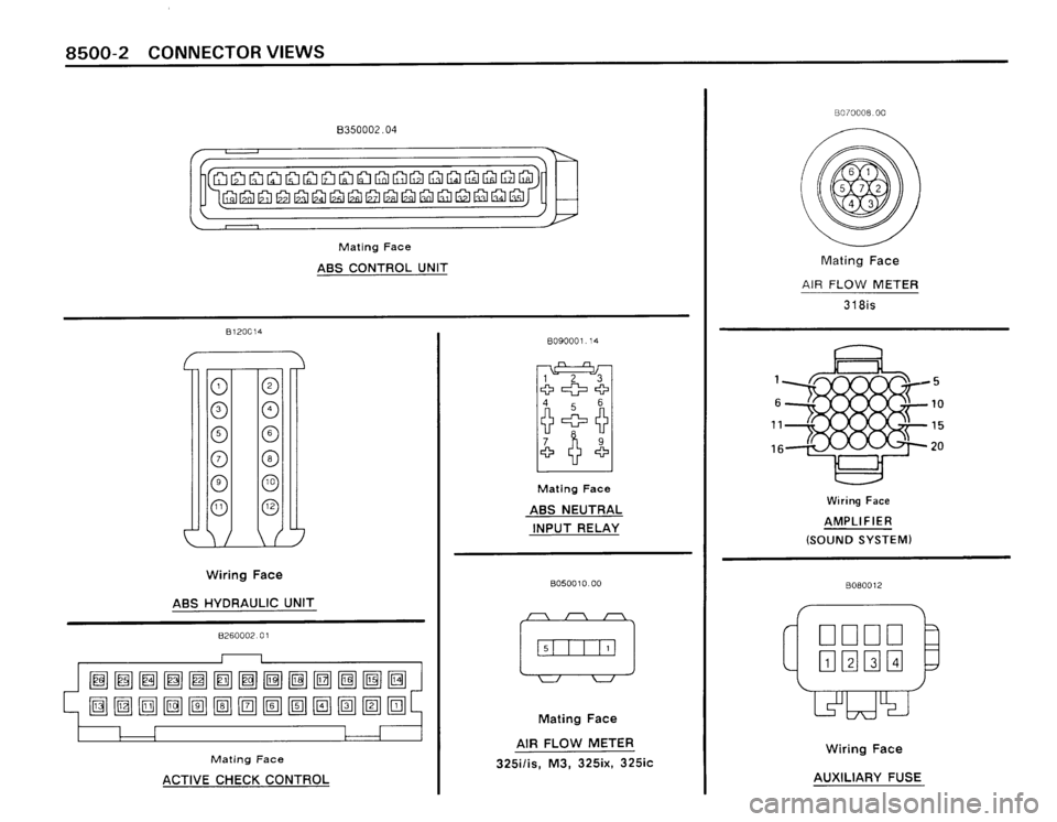 BMW 325i CONVERTIBLE 1990 E30 Electrical Troubleshooting Manual 