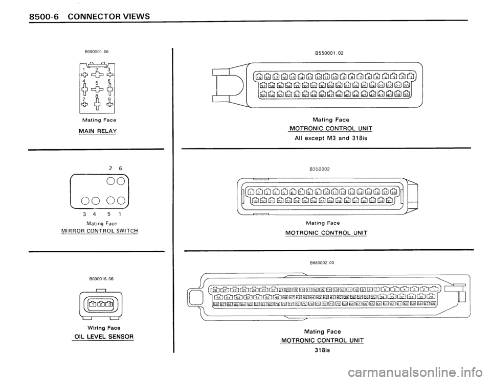 BMW 325i CONVERTIBLE 1990 E30 Electrical Troubleshooting Manual 
