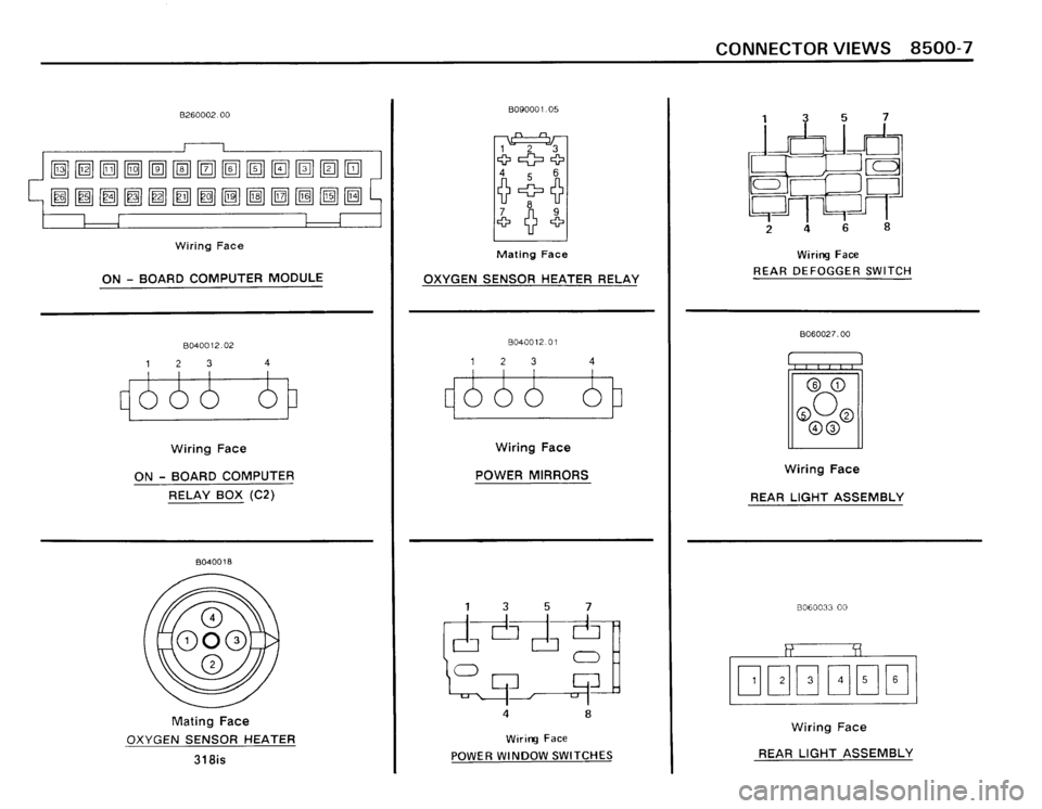 BMW 325i CONVERTIBLE 1990 E30 Electrical Troubleshooting Manual 