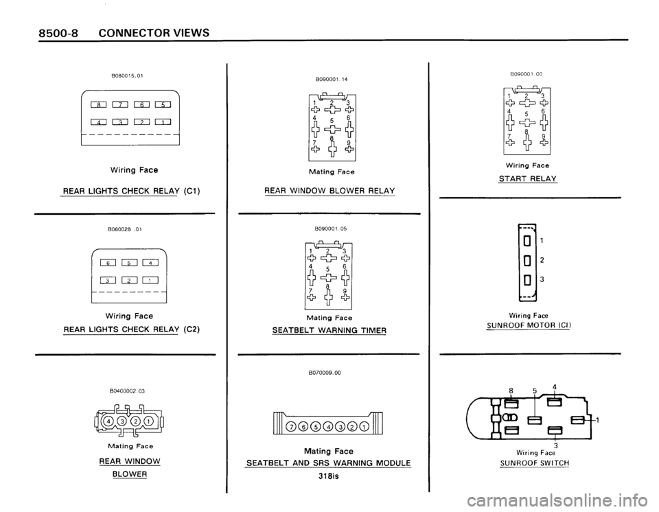 BMW 325i CONVERTIBLE 1990 E30 Electrical Troubleshooting Manual 