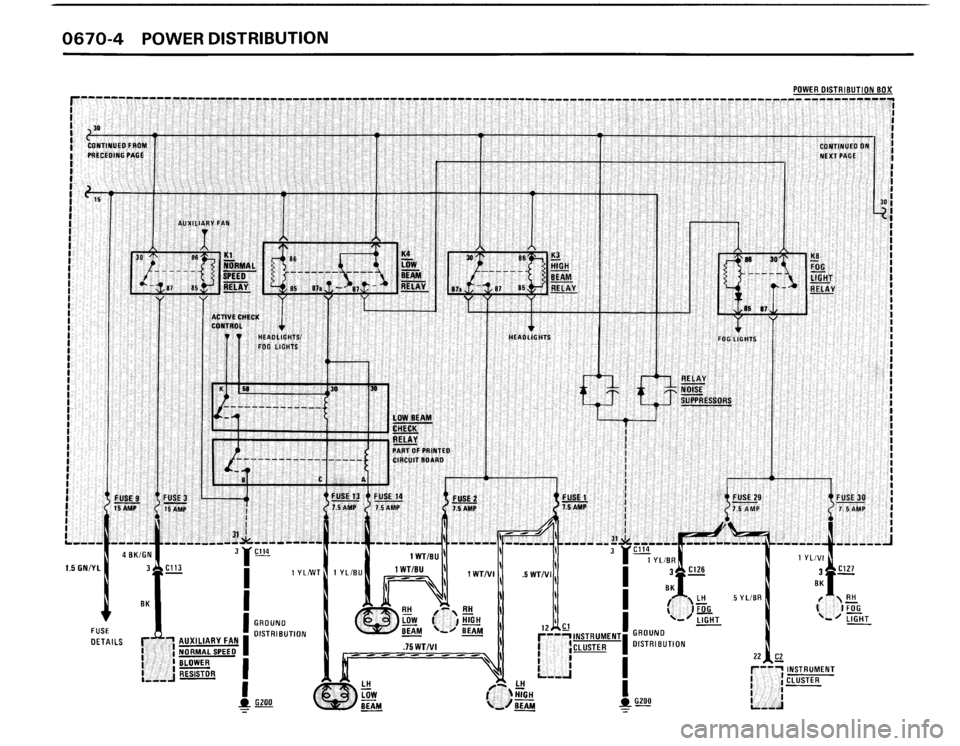 BMW 325i CONVERTIBLE 1990 E30 Electrical Troubleshooting Manual 