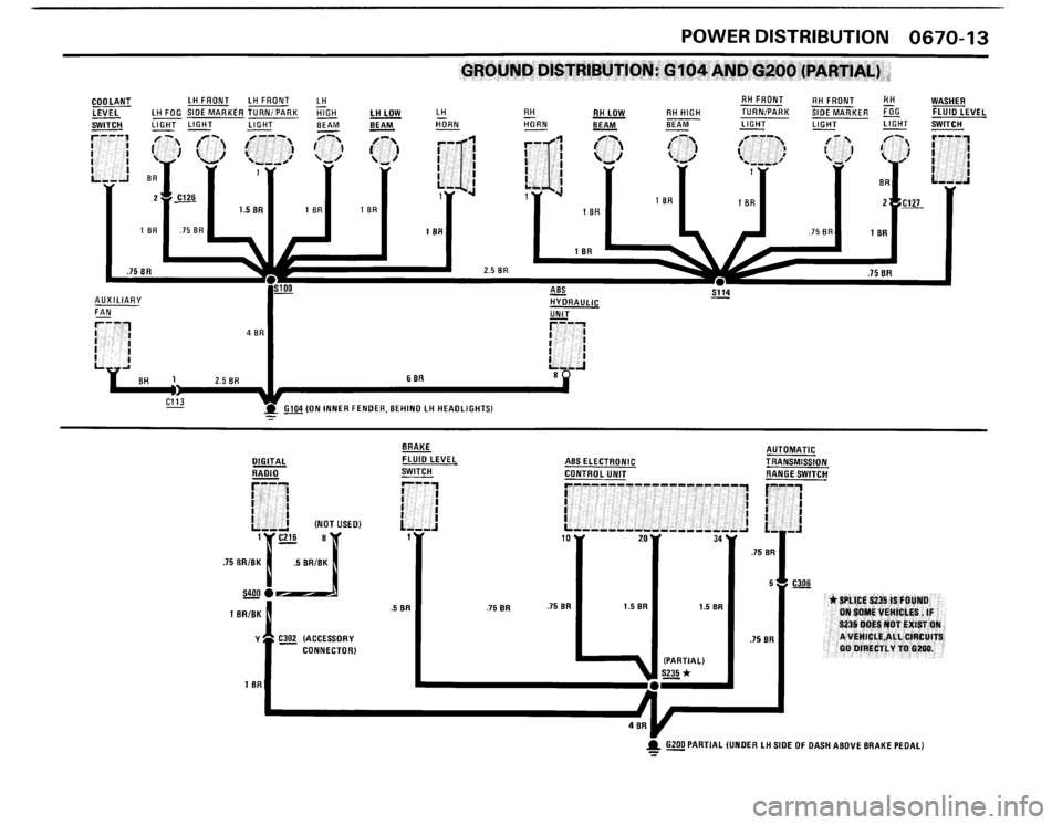 BMW 325i CONVERTIBLE 1990 E30 Electrical Troubleshooting Manual 