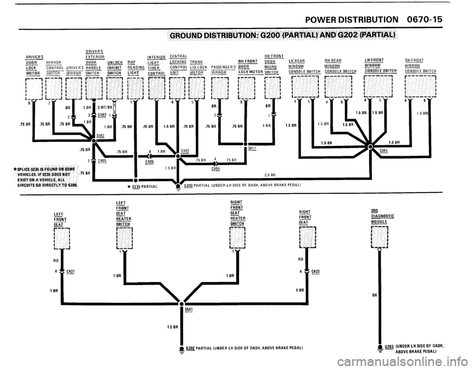 BMW 325i CONVERTIBLE 1990 E30 Electrical Troubleshooting Manual 