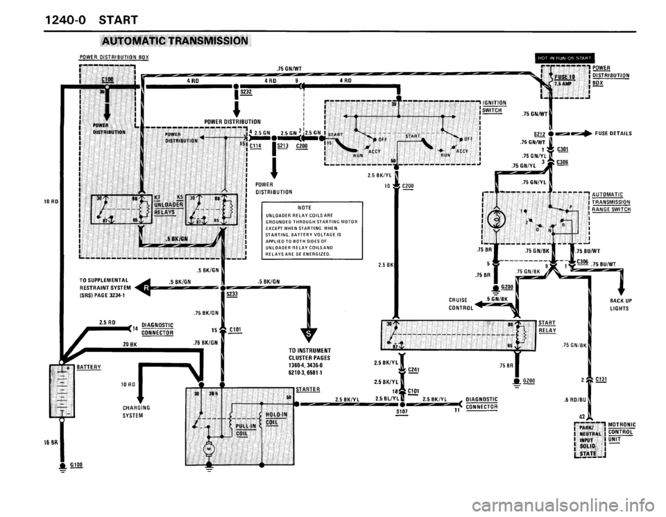 BMW 325i CONVERTIBLE 1990 E30 Electrical Troubleshooting Manual 