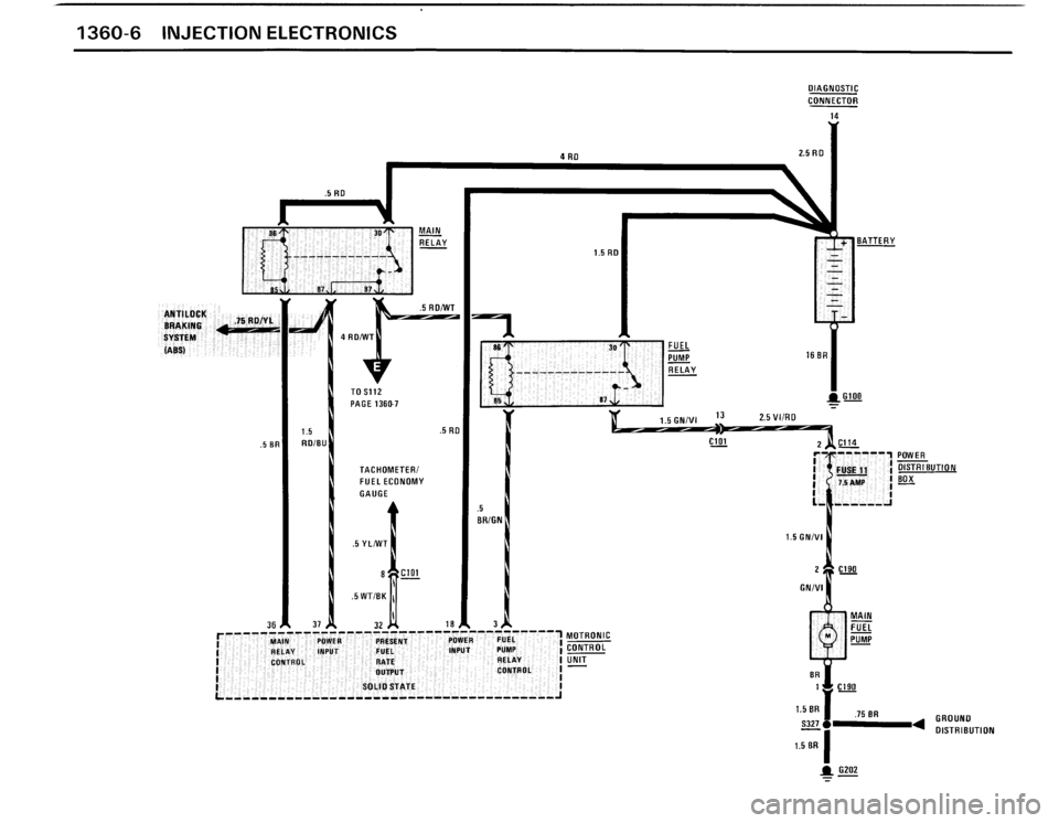 BMW 325i CONVERTIBLE 1990 E30 Electrical Troubleshooting Manual 