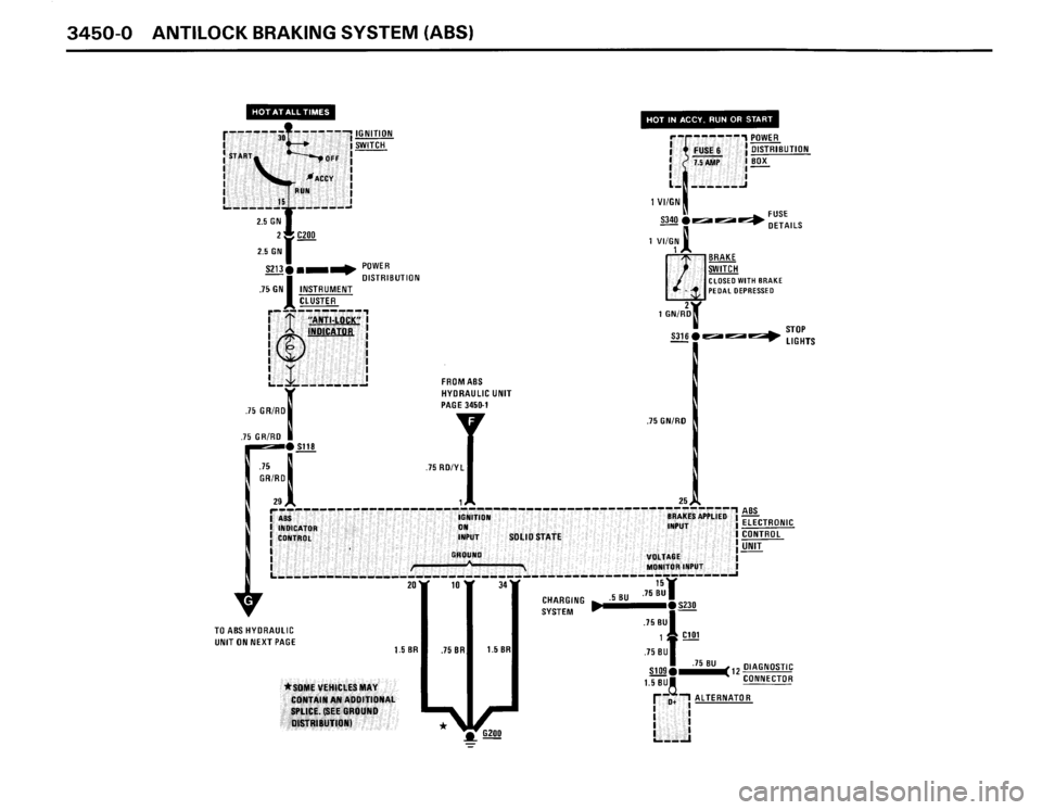 BMW 325i CONVERTIBLE 1990 E30 Electrical Troubleshooting Manual 