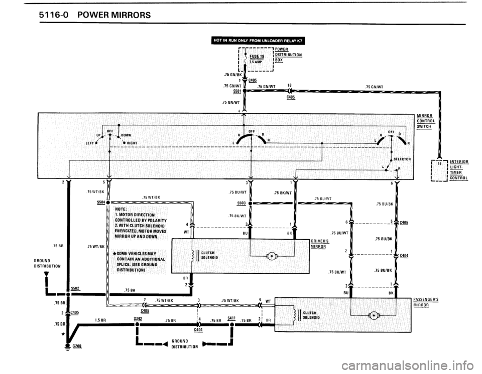 BMW 325i CONVERTIBLE 1990 E30 Electrical Troubleshooting Manual 