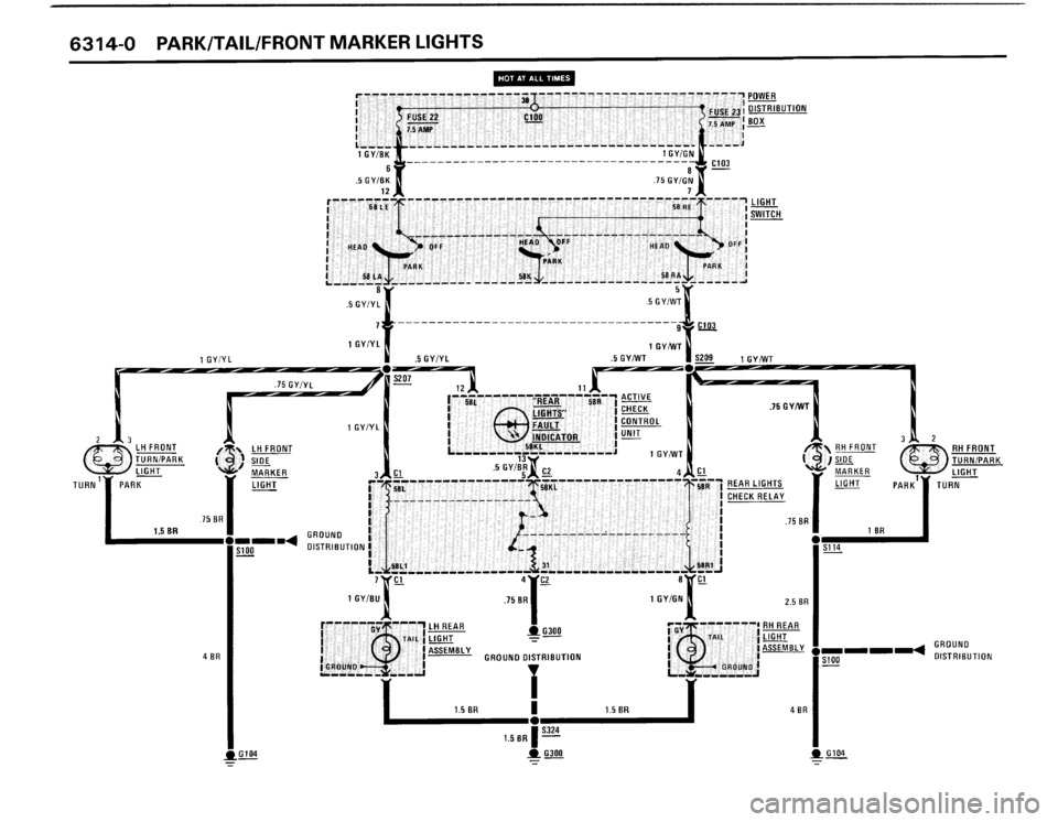 BMW 325i CONVERTIBLE 1990 E30 Electrical Troubleshooting Manual BMW 325i CONVERTIBLE 1990 E30 Electrical Troubleshooting Manual