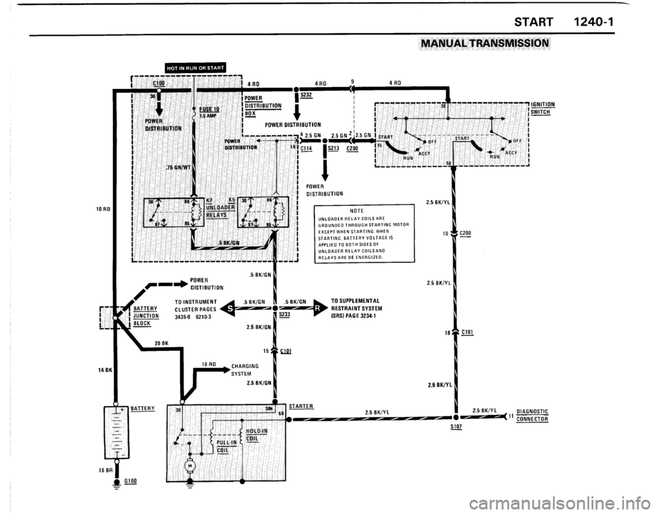 BMW 325ix 1990 E30 Electrical Troubleshooting Manual 