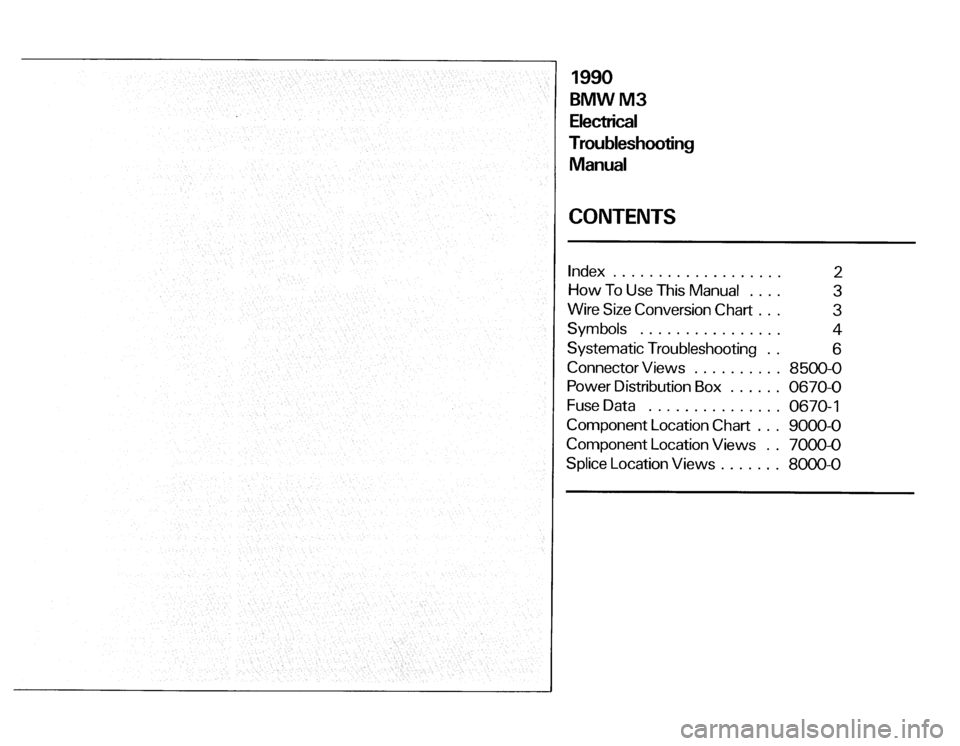 BMW M3 1990 E30 Electrical Troubleshooting Manual 