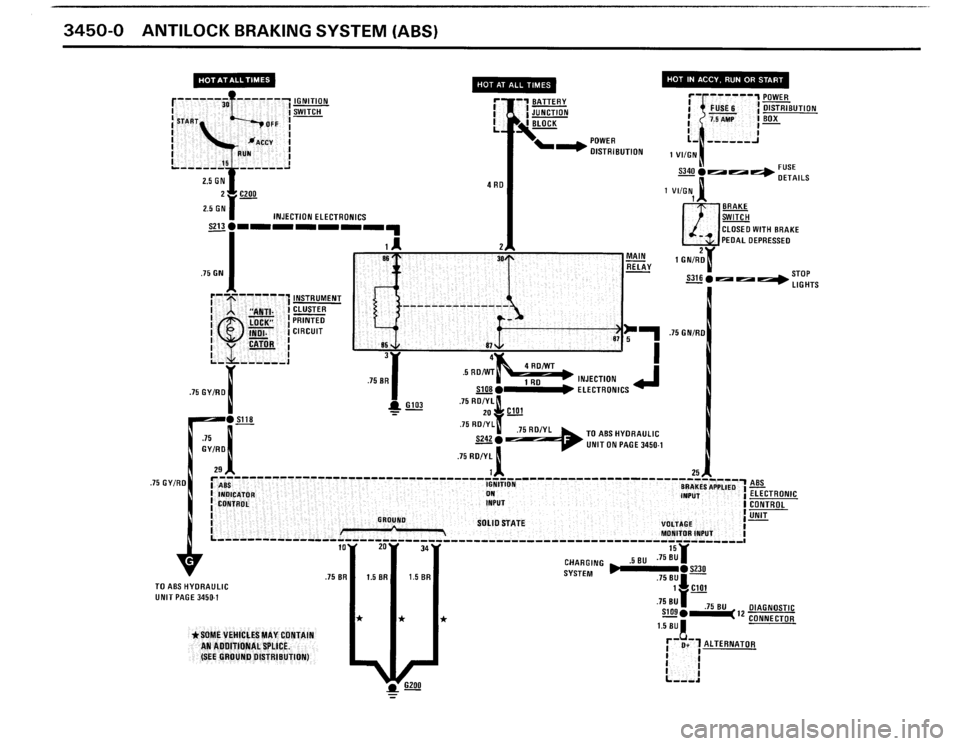 BMW M3 1990 E30 Electrical Troubleshooting Manual 