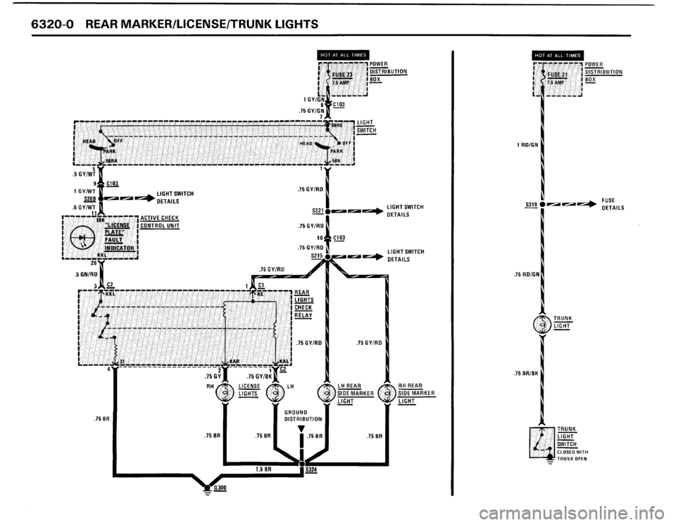 BMW 325i 1991 E30 Electrical Troubleshooting Manual 
