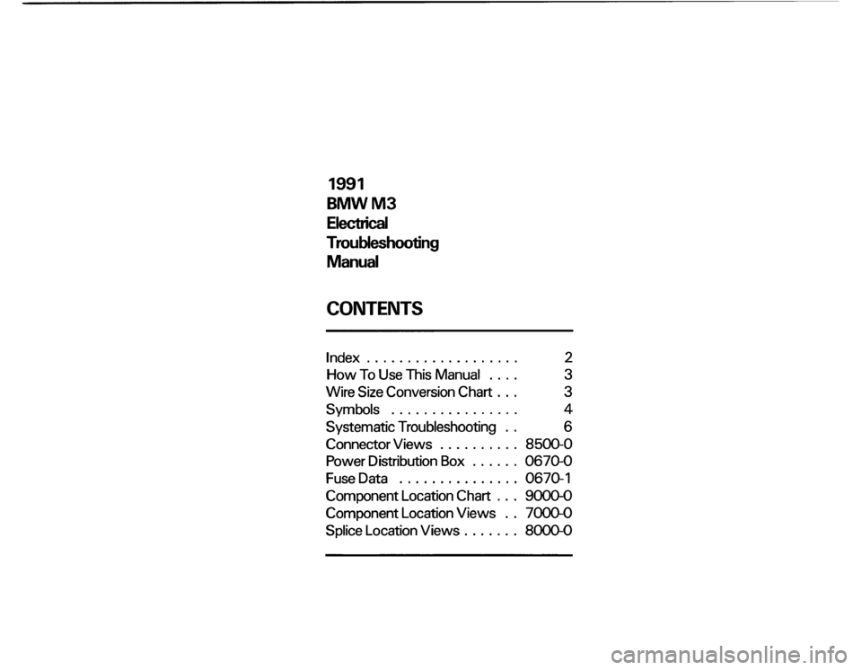 BMW 325i 1991 E30 Electrical Troubleshooting Manual 