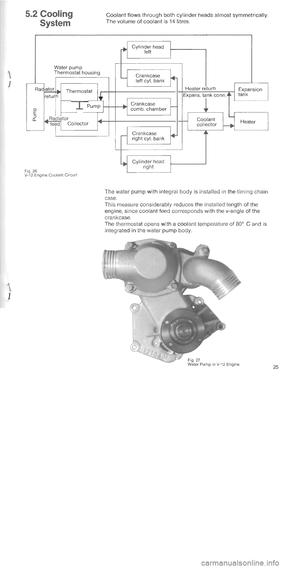 BMW 750i 1990 E32 M70 Engine Owners Manual 