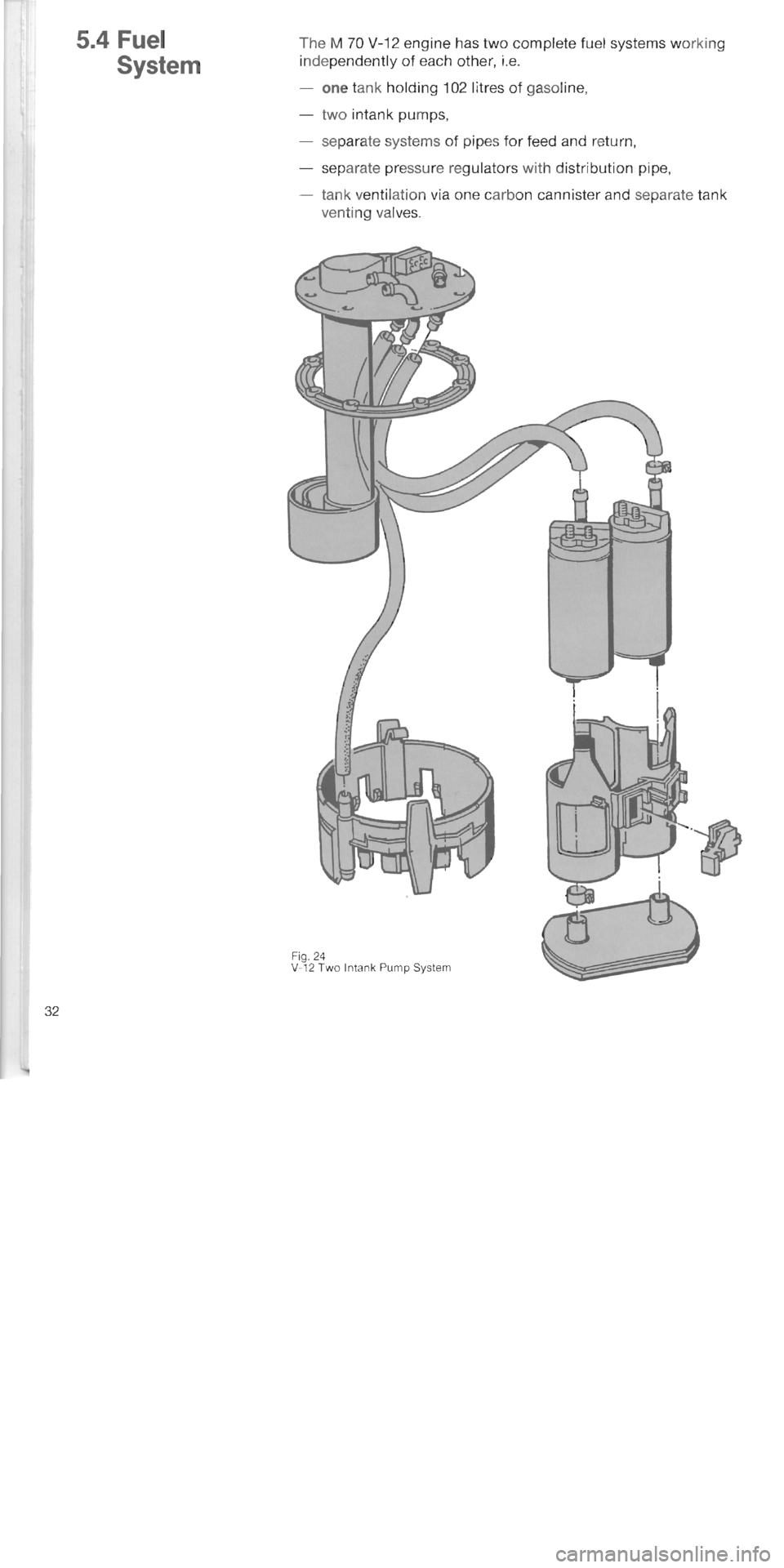 BMW 750i 1994 E32 M70 Engine Owners Guide 