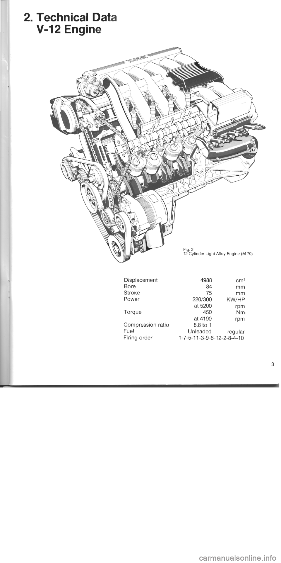 BMW 850i 1988 E31 M70 Engine Workshop Manual 