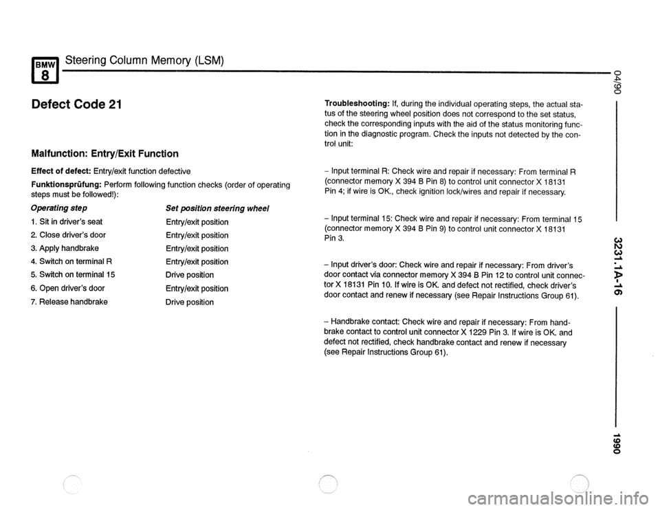 BMW 840ci 1990 E31 Electrical Troubleshooting Manual BMW 840ci 1990 E31 Electrical Troubleshooting Manual