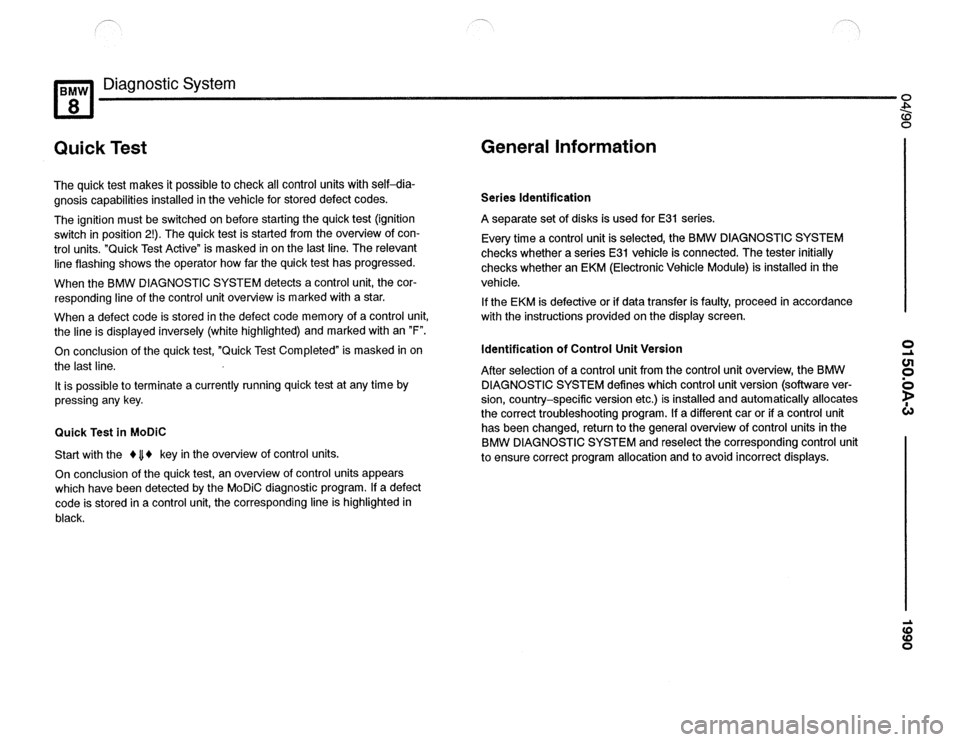 BMW 840ci 1990 E31 Electrical Troubleshooting Manual 