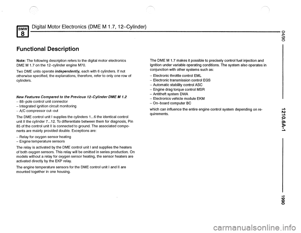 BMW 850csi 1990 E31 Electrical Troubleshooting Manual 