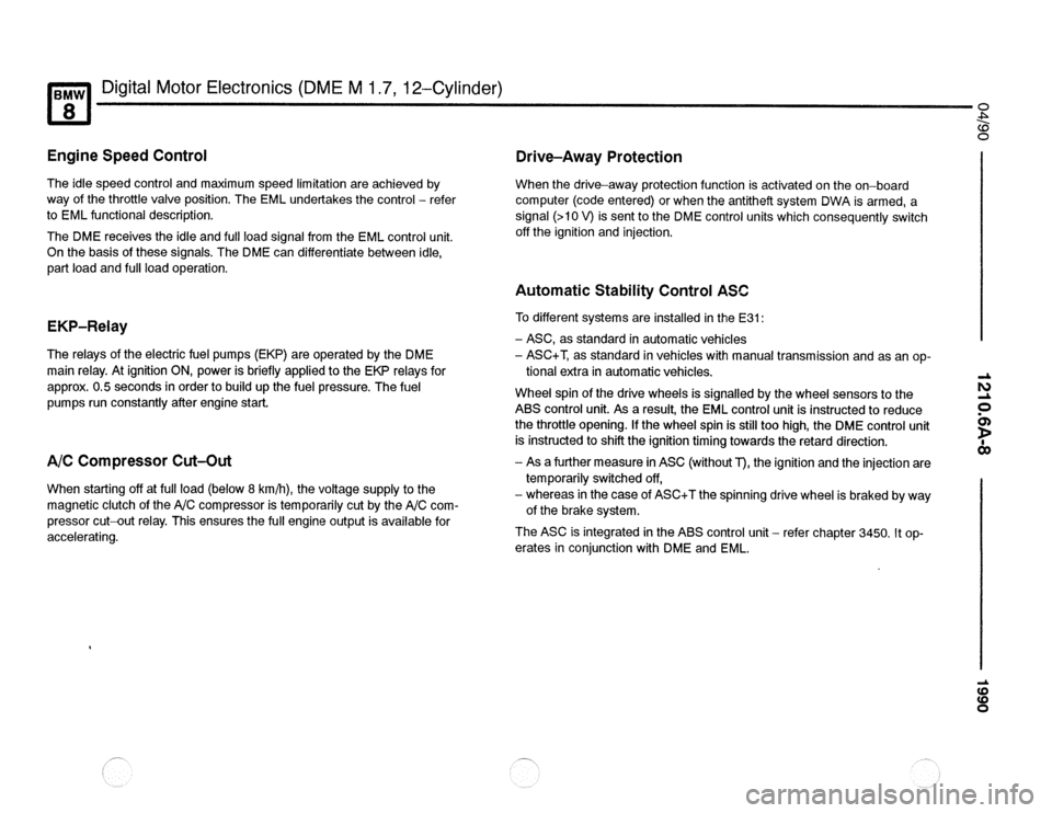 BMW 850csi 1990 E31 Electrical Troubleshooting Manual 