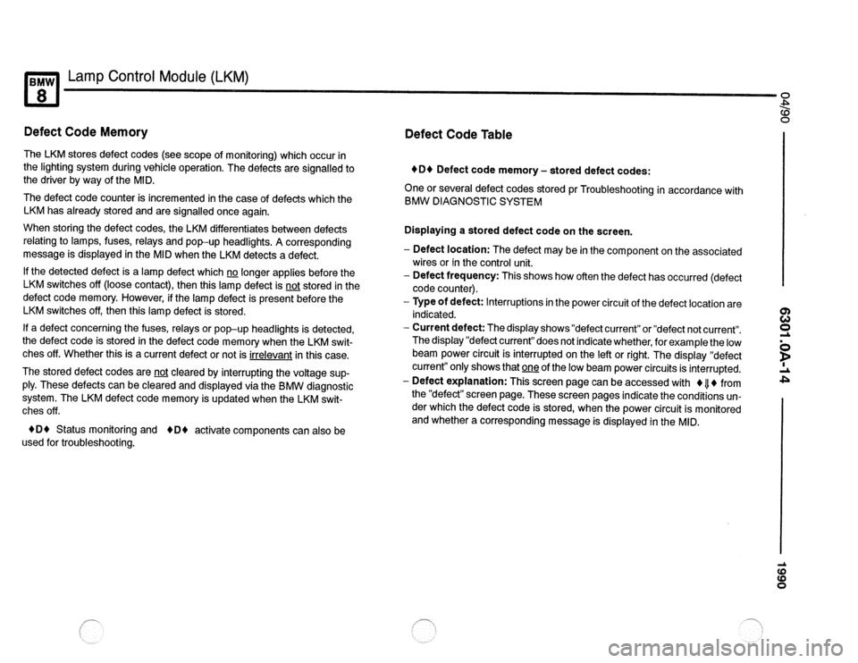 BMW 840ci 1990 E31 Electrical Troubleshooting Manual BMW 840ci 1990 E31 Electrical Troubleshooting Manual