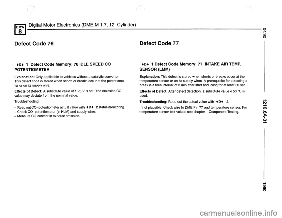 BMW 840ci 1990 E31 Electrical Troubleshooting Manual 