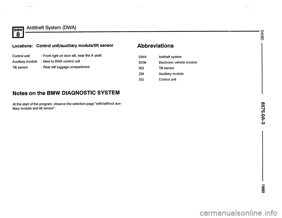 BMW 850ci 1990 E31 Electrical Troubleshooting Manual BMW 850ci 1990 E31 Electrical Troubleshooting Manual