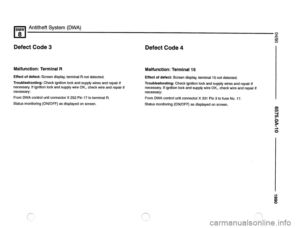 BMW 850ci 1990 E31 Electrical Troubleshooting Manual BMW 850ci 1990 E31 Electrical Troubleshooting Manual