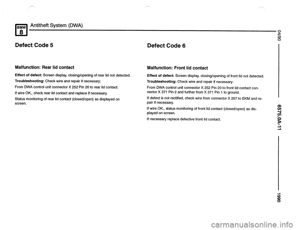 BMW 850ci 1990 E31 Electrical Troubleshooting Manual BMW 850ci 1990 E31 Electrical Troubleshooting Manual