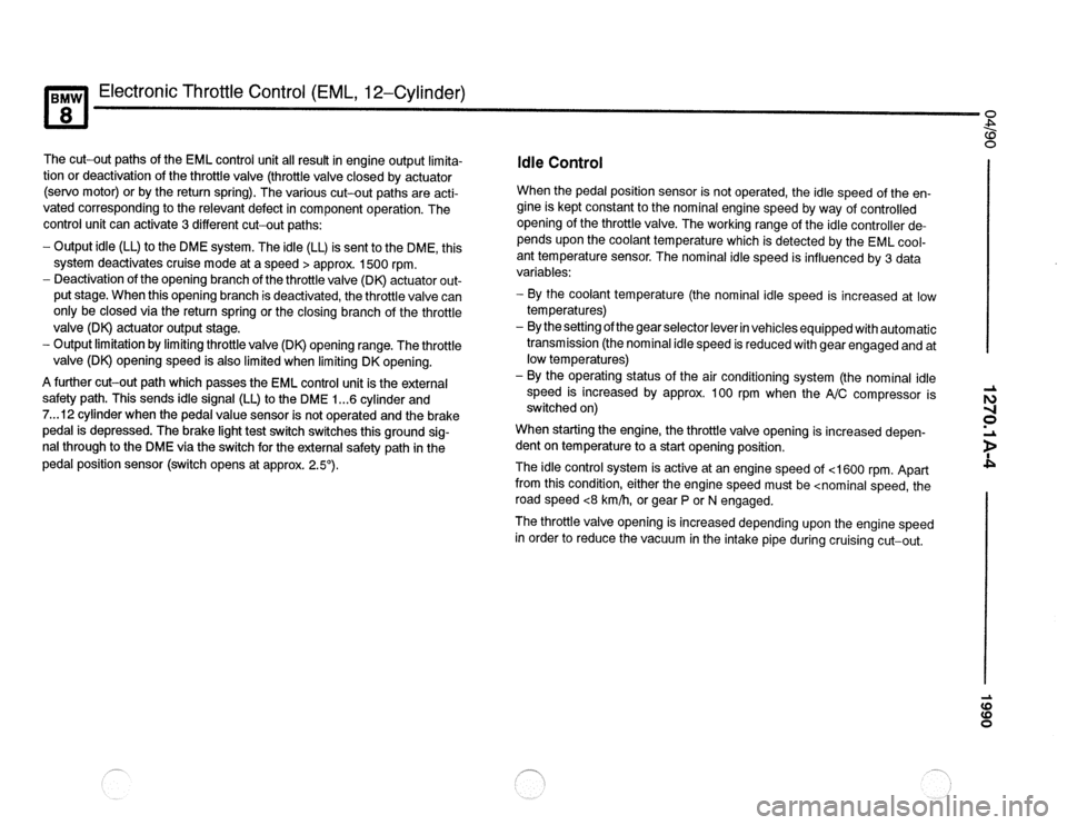 BMW 840ci 1990 E31 Electrical Troubleshooting Manual 