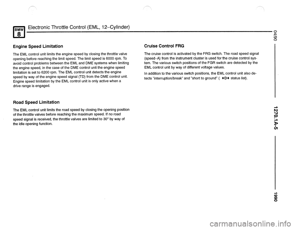 BMW 840ci 1990 E31 Electrical Troubleshooting Manual 