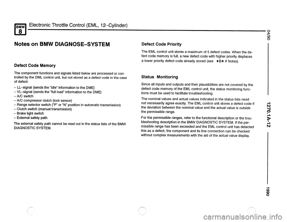 BMW 840ci 1990 E31 Electrical Troubleshooting Manual 