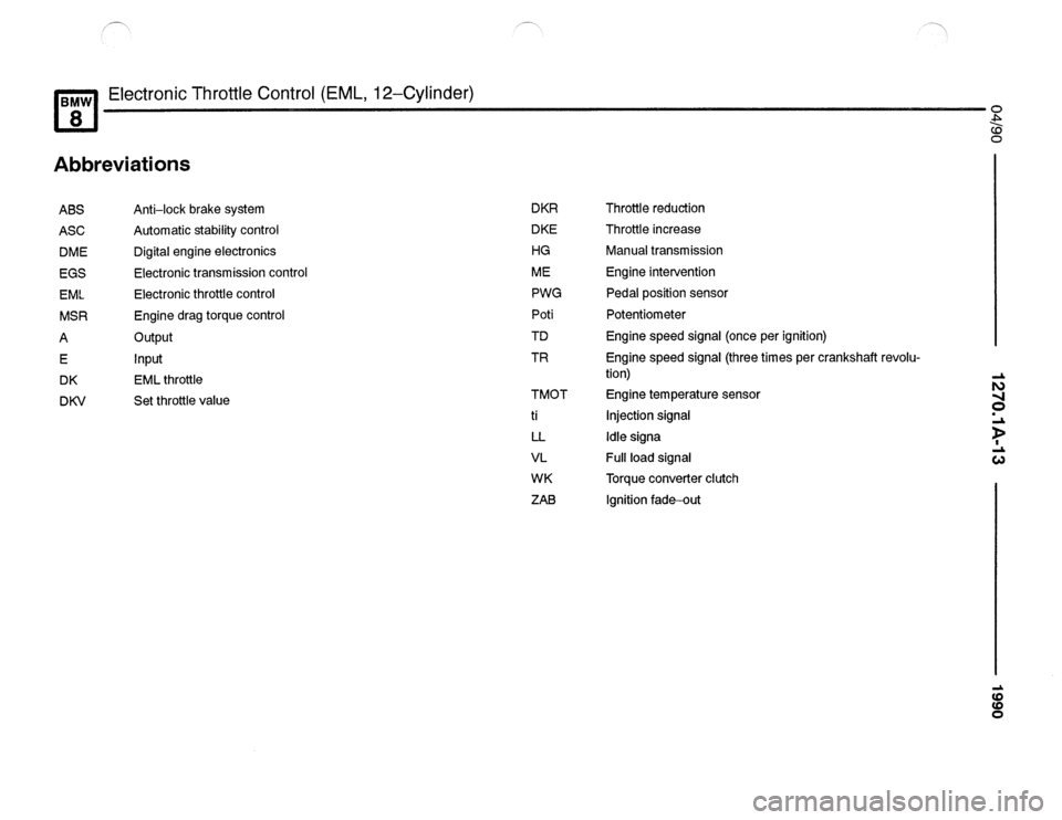 BMW 840ci 1990 E31 Electrical Troubleshooting Manual 