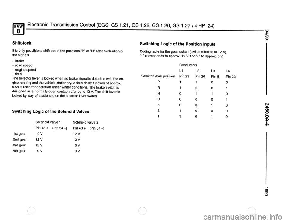 BMW 840ci 1990 E31 Electrical Troubleshooting Manual 
