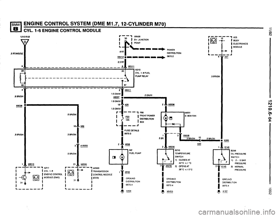 BMW 850i 1992 E31 Electrical Troubleshooting Manual 