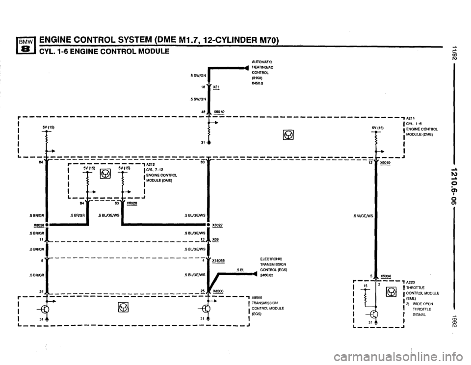 BMW 850i 1992 E31 Electrical Troubleshooting Manual 